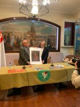 Nuestro alcalde, Jesús Hijosa, en los coloquios del Club Cocherito de Bilbao