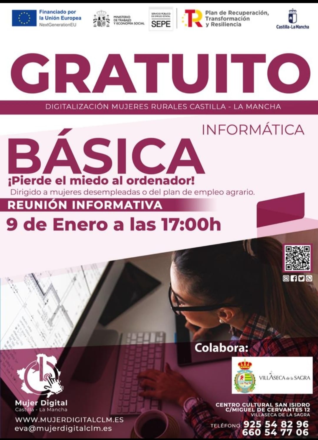 Curso de informática básica para mujeres desempleadas 