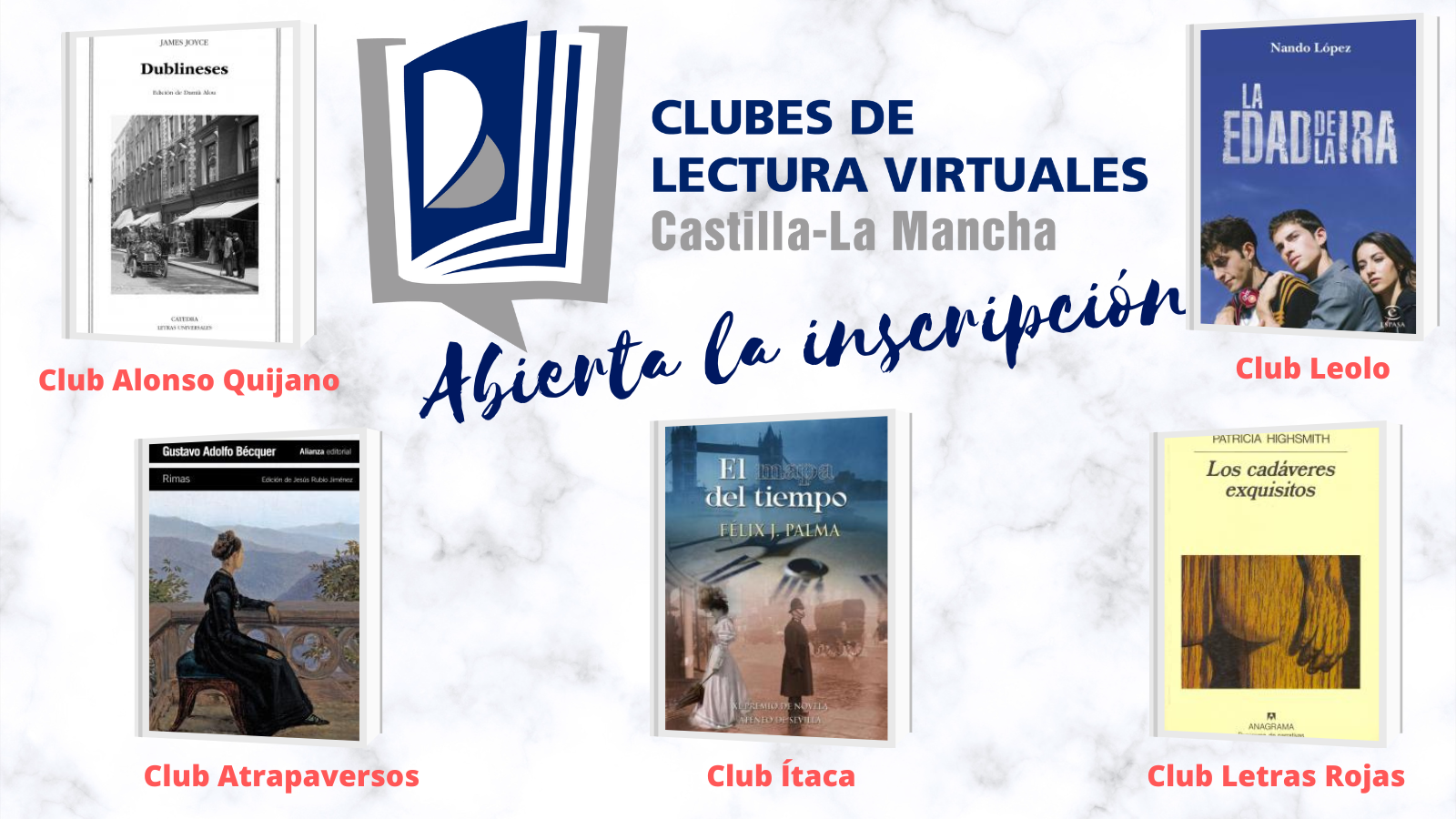 Abierta la inscripción de las nuevas lecturas de los clubes de Lectura Virutales