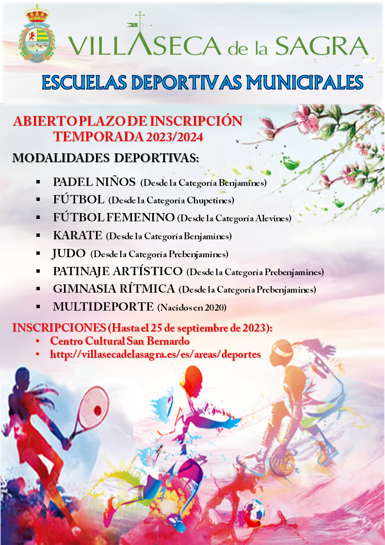 Inscripciones abiertas Escuelas Municipales Deportivas 2023/2024