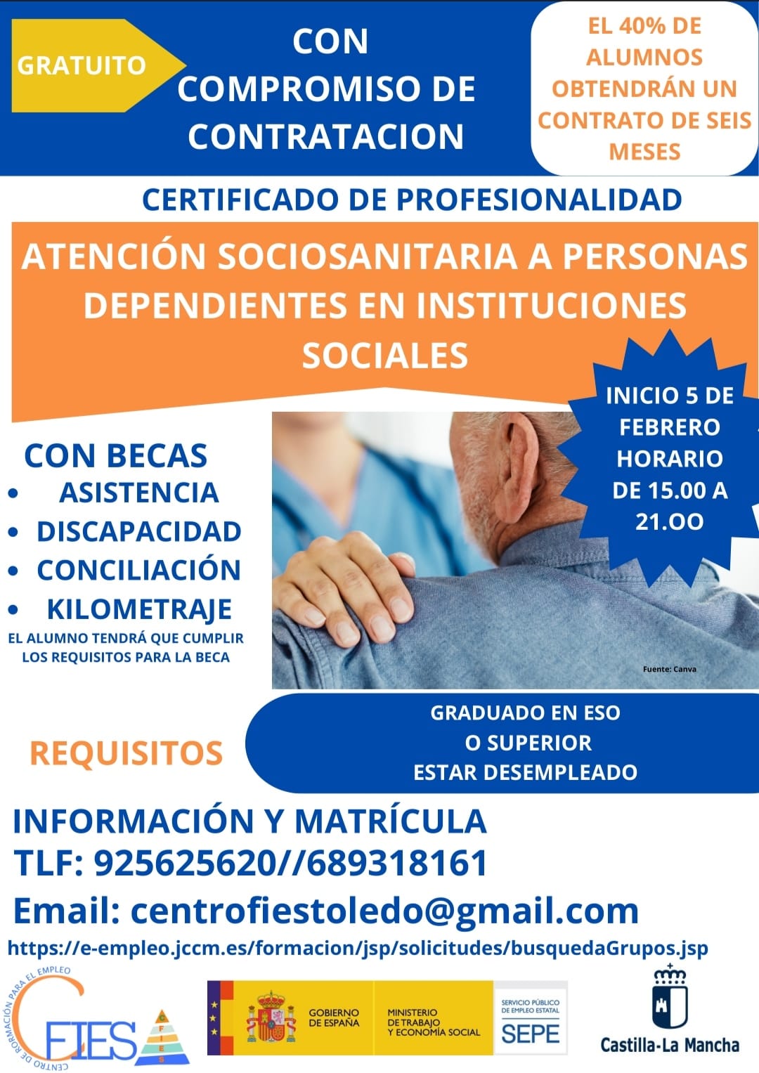 Curso de Atención sociosanitaria a personas dependientes en instituciones sociales