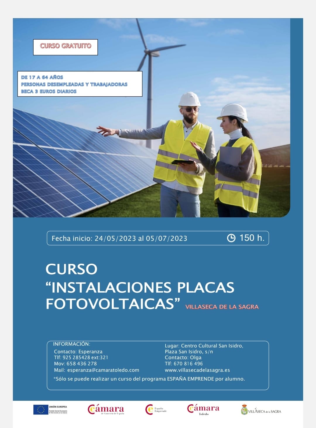 Curso "Instalaciones Placas Fotovoltaicas"