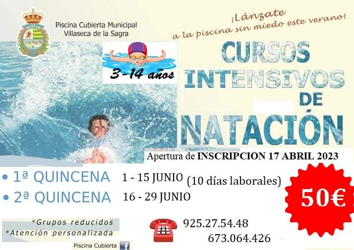 Cursos intensivos de Natación