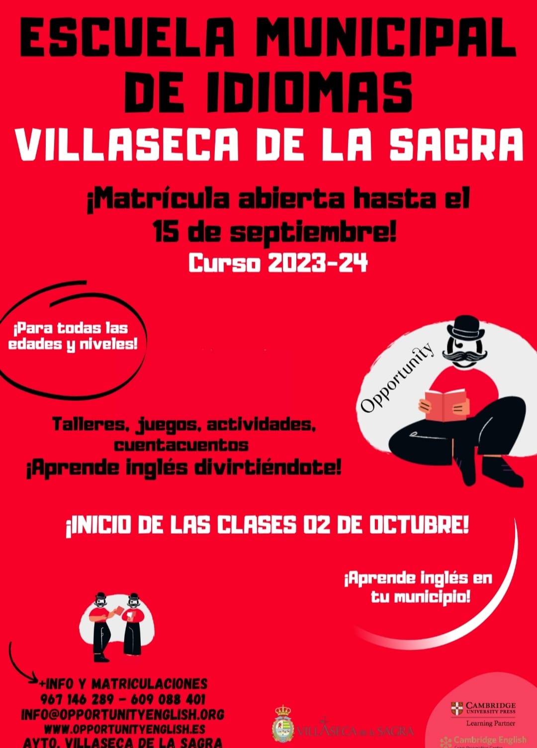 Abierto plazo inscripción Escuela Municipal de Idiomas.