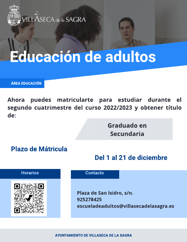 Graduado en Secundaria. Nuevo plazo de matriculación