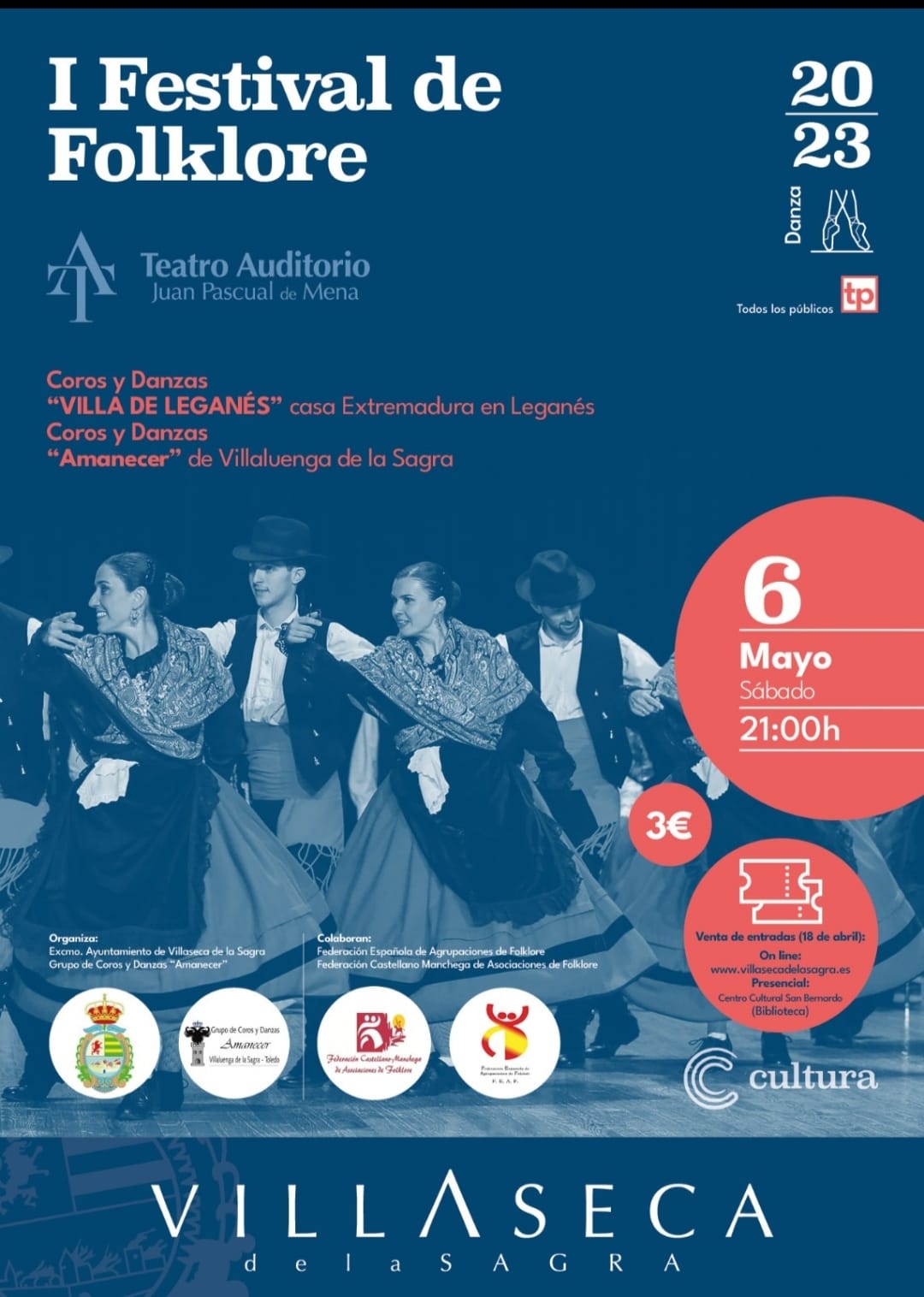 Venta de entradas I Festival Folklore en taquillas del teatro.