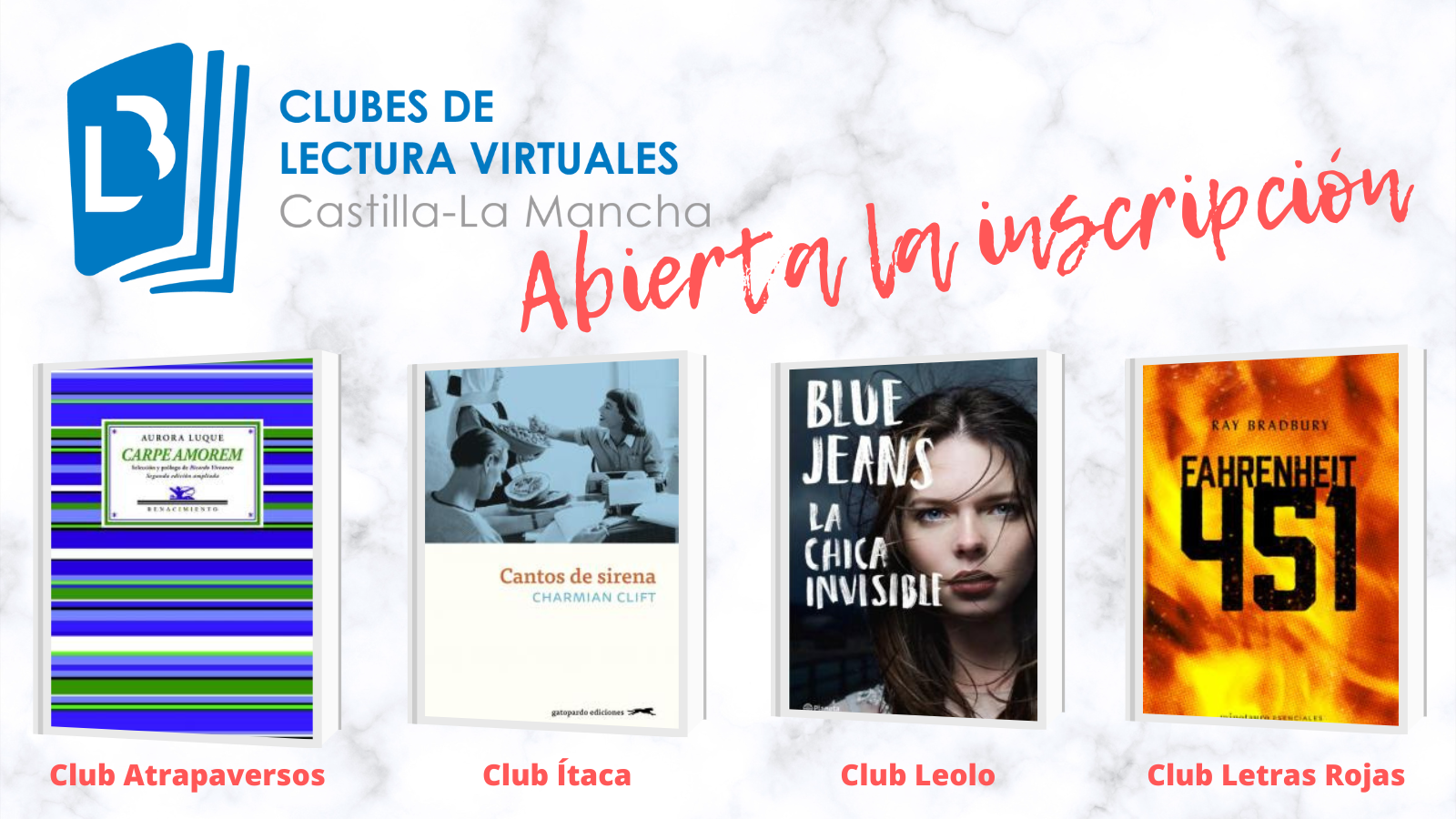 Abierto el plazo de inscripción para clubes de lectura virtuales