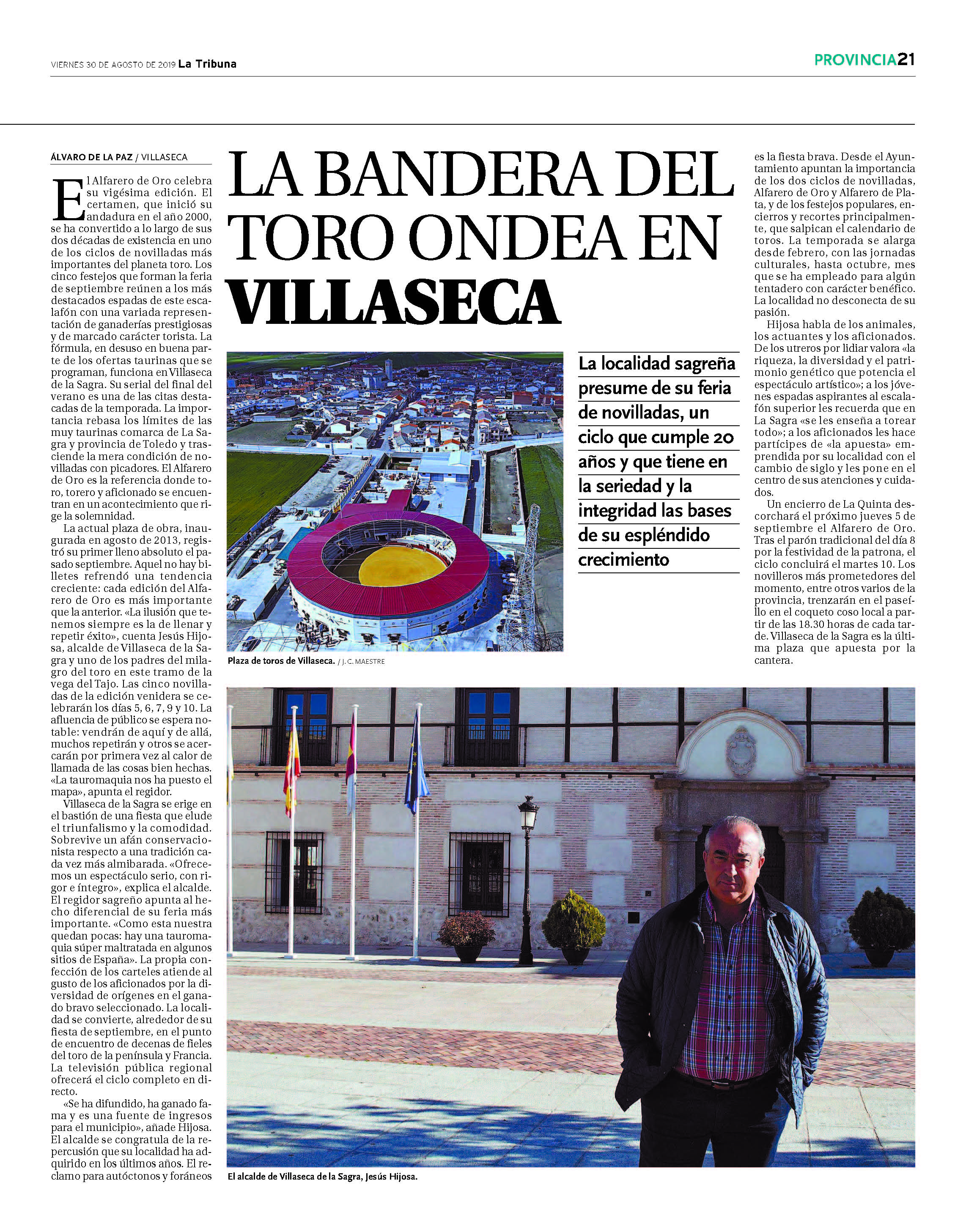 LA BANDERA DEL TORO ONDEA EN VILLASECA