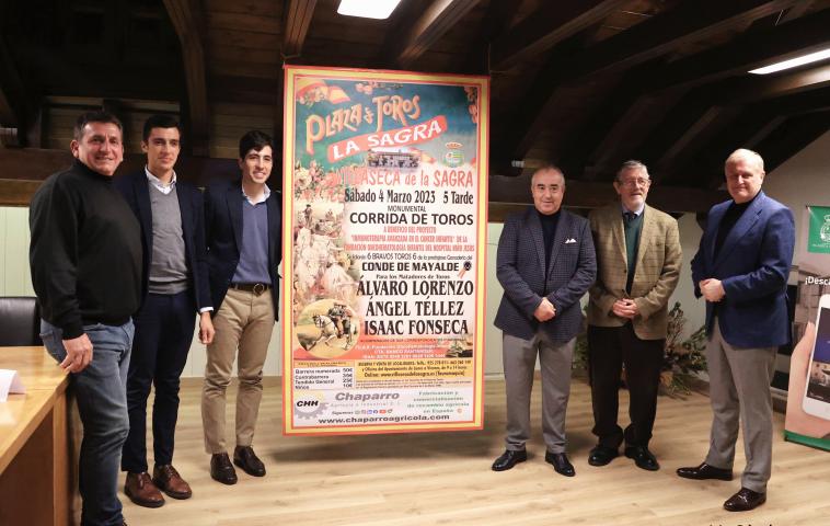 Presentación cartel corrida conmemorativa del décimo aniversario de la inauguración de la plaza de toros de La Sagra. 